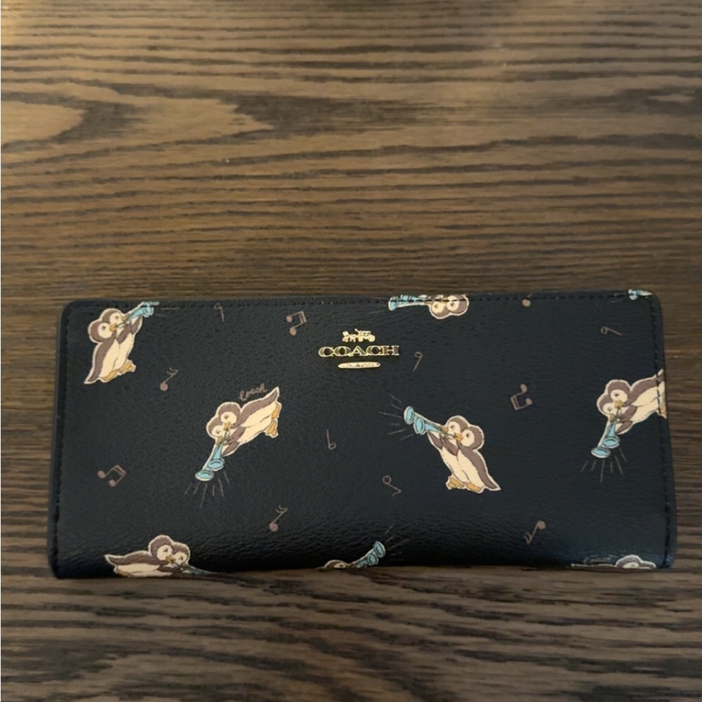 Coach Black Wallet with penguin design - Picture 4 of 5